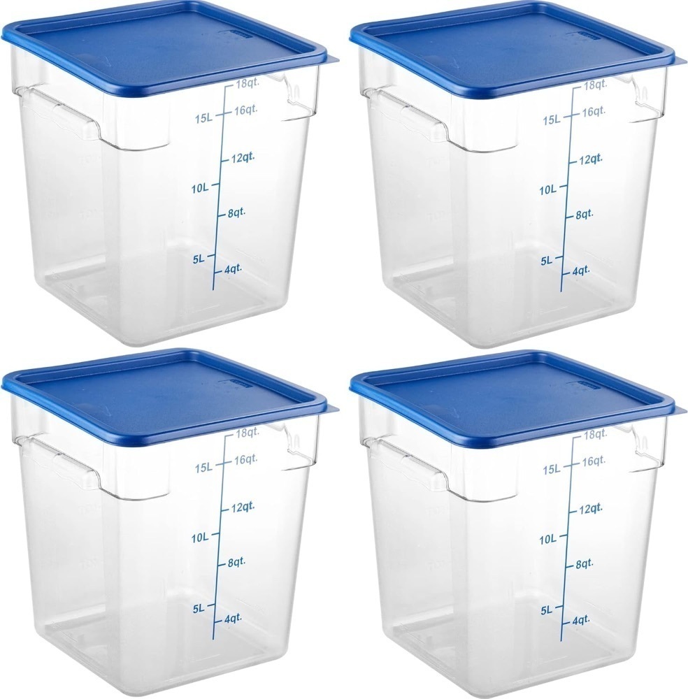 CURTA 4 pack food storage containers with blue lids - Image 1 - Lot 4300
