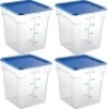 CURTA 4 pack food storage containers with blue lids - Thumbnail 1
