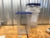 CURTA 4 pack food storage containers with blue lids - Thumbnail 2