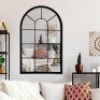 Black Arched Window Mirror - Thumbnail 1