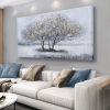 Yuaxker Tree Wall Art Grey and Gold - Thumbnail 1