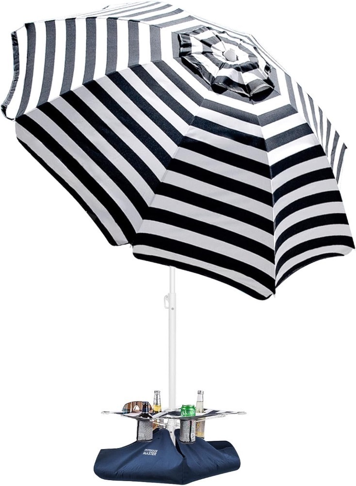 outdoormaster beach umbrella with sand bag and cup holder 6.5ft - Image 1 - Lot 4327