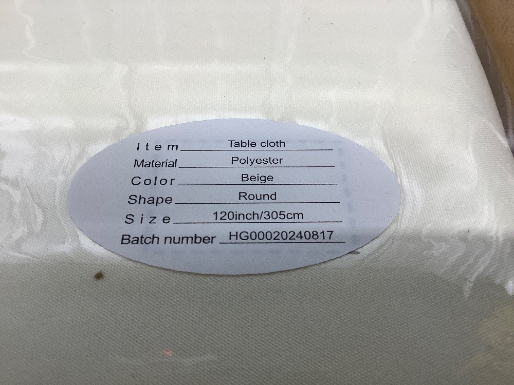 fani 8 Pack 120 Inch Round Tablecloth, Beige Polyester Fabric Table Cloth for Round Table - Image 4 - Lot 4340
