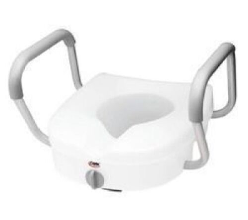 EZ Lock 5 Inch Raised Toilet Seat Padded Arms - Lot 4351