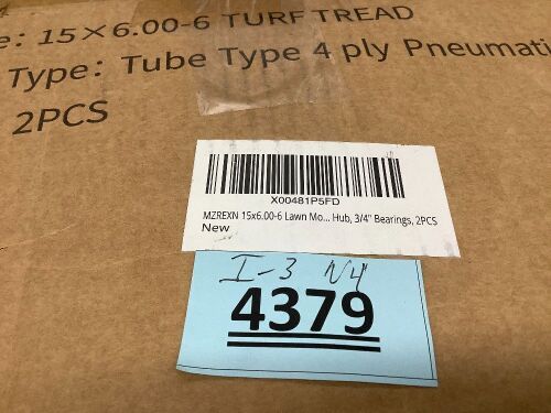 MZREXN Lawn Mower Tires and Wheel Assembly - Lot 4379