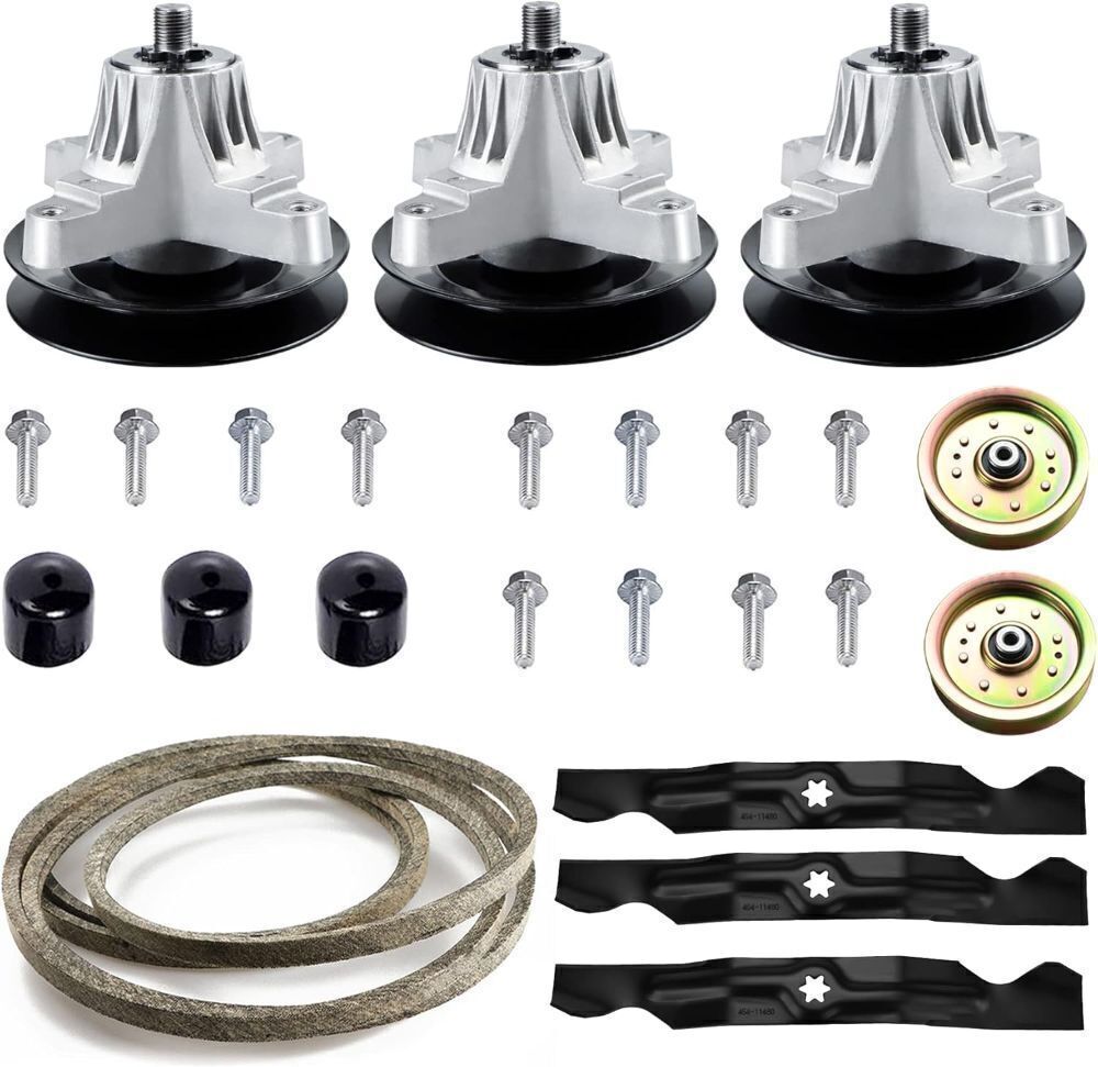 Deck Rebuild Kit with Pulley Idler Belt Blade Spindle Assembly - Image 1 - Lot 4380