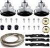 Deck Rebuild Kit with Pulley Idler Belt Blade Spindle Assembly - Thumbnail 1