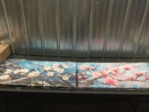 Pink & White Flower Wall Art - Lot 4394
