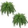 45" Fake Ferns, Realistic Large Artificial Bush Plants, 2 Artificial Boston Ferns with 59 Fronds for Outdoors Planter Indoor Home Garden Porch Decor - Thumbnail 1