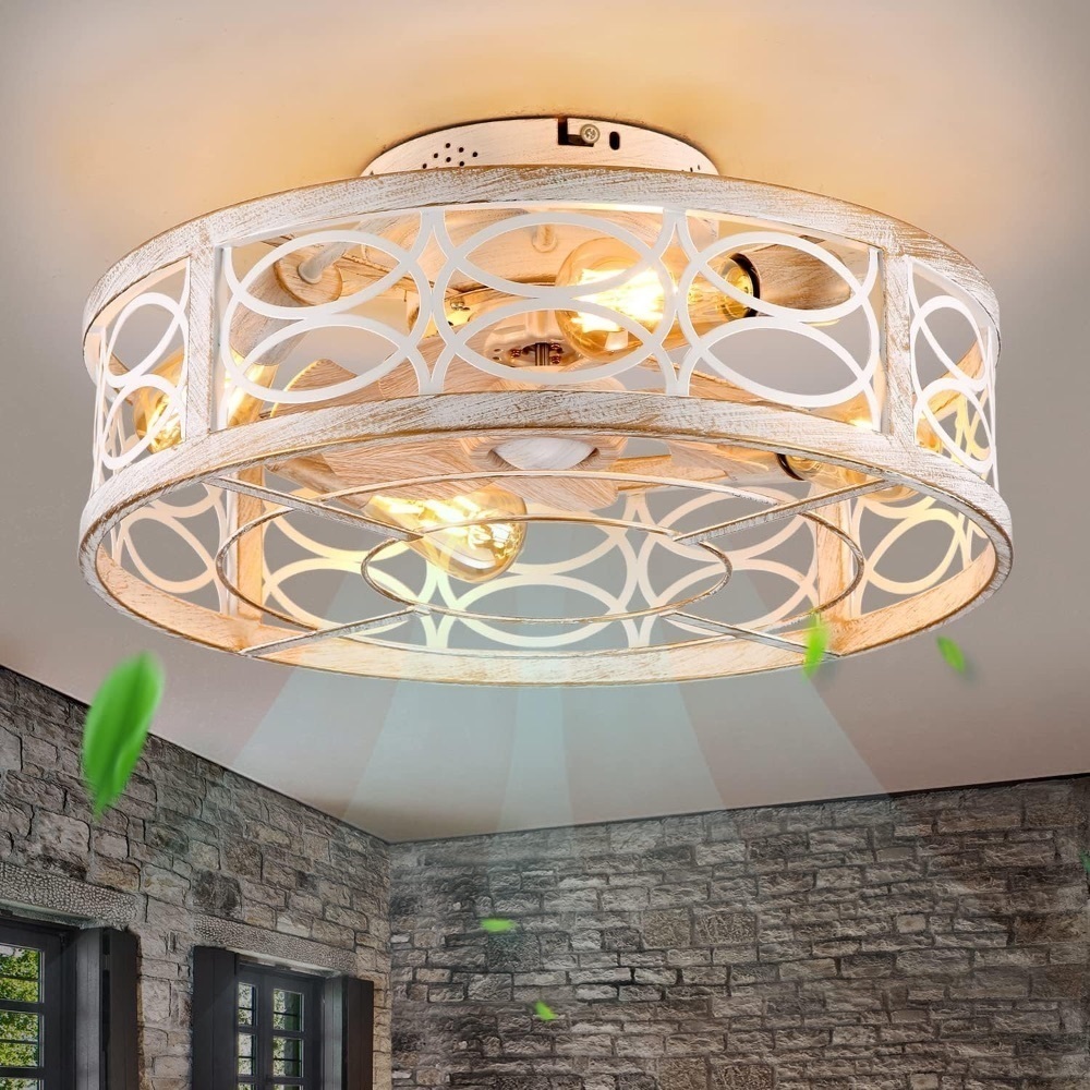 Caged ceiling fan light - Image 1 - Lot 4435