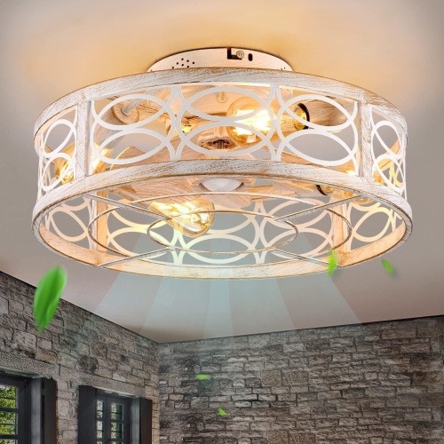 Caged ceiling fan light - Lot 4435