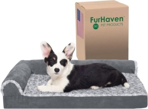 Furhaven Orthopedic Dog Bed for Medium/Small Dogs w/ Removable Bolsters & Washable Cover, For Dogs Up to 35 lbs - Lot 4452