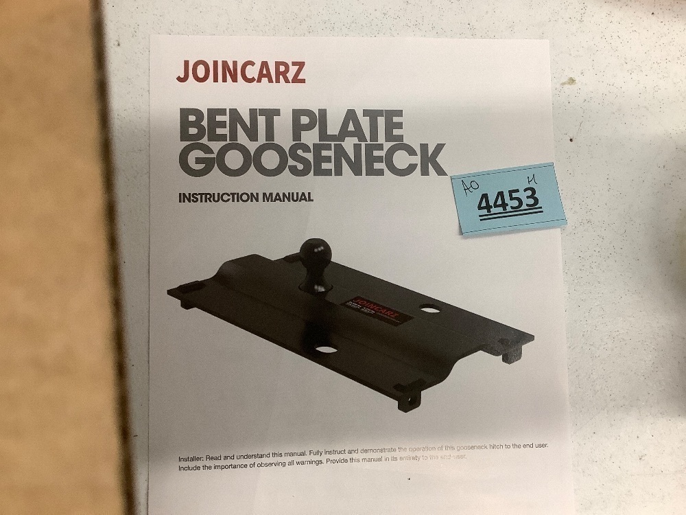 30,000 lbs Gooseneck Ball Plate Fit for 5th Wheel Rails, Gooseneck Adapter Hitch for Pickup Truck Bed Trailer Towing, 2-5/16-Inch Ball, Fits Industry-Standard Rails,Carbide Black Powder Coat - Image 3 - Lot 4453