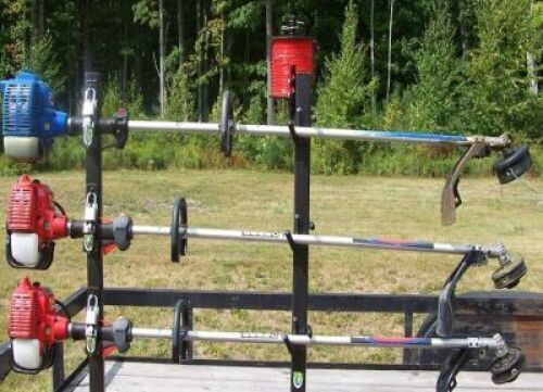 PK-6 Locking 3-Place Open Trimmer Rack - Lot 4459