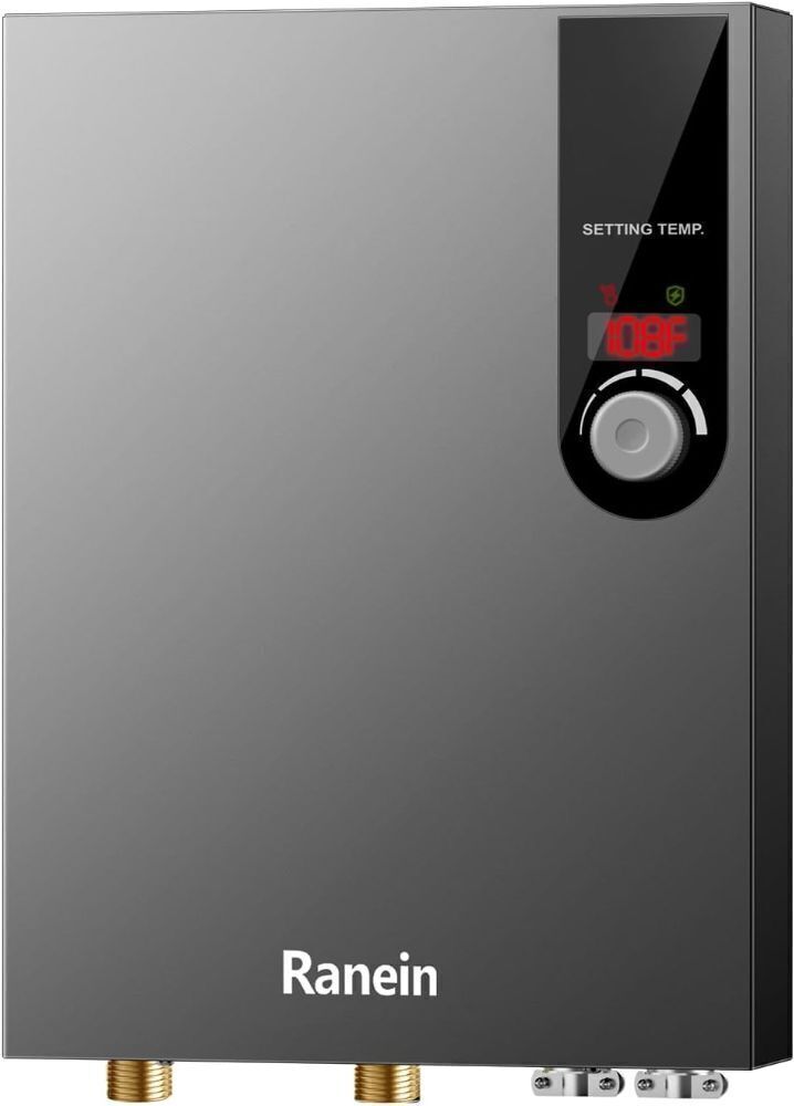 Electric Tankless Water Heater, 18kW 240V on Demand Instant Endless Water Heater with LED Temperature Display for Residential Whole House Shower, Space Saving - Image 1 - Lot 4461