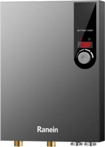 Electric Tankless Water Heater, 18kW 240V on Demand Instant Endless Water Heater with LED Temperature Display for Residential Whole House Shower, Space Saving - Lot 4461