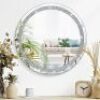 Crystal Crush Diamond Mirror for Wall Round Decor Frameless - Thumbnail 1