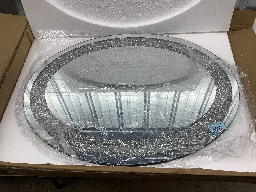 Crystal Crush Diamond Mirror for Wall Round Decor Frameless - Image 2 - Lot 4467