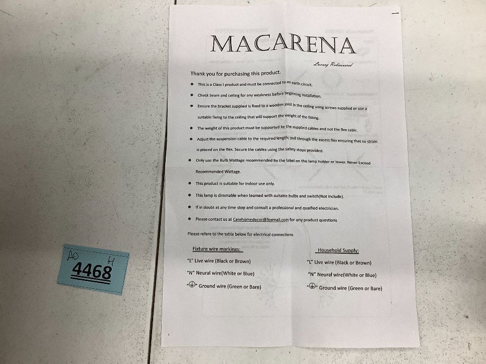 Macarena Gold Crystal Chandelier - Image 1 - Lot 4468