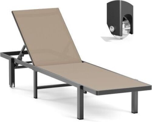Aluminum Chaise Lounge Chair Outdoor with Wheels - Lot 4469