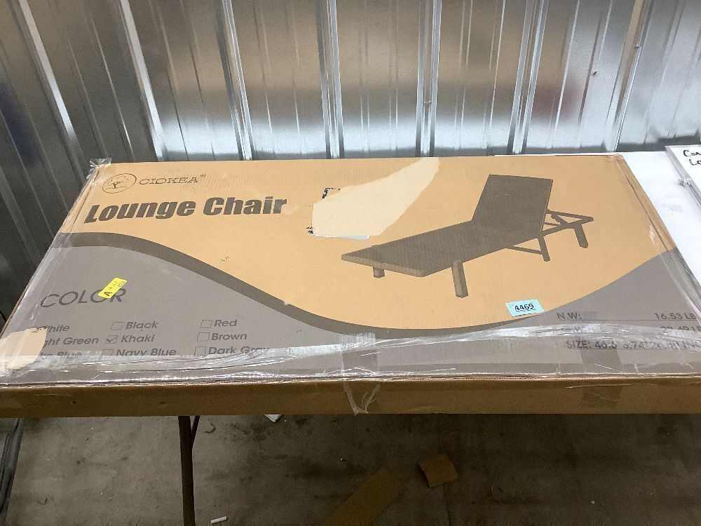 Aluminum Chaise Lounge Chair Outdoor with Wheels - Image 2 - Lot 4469