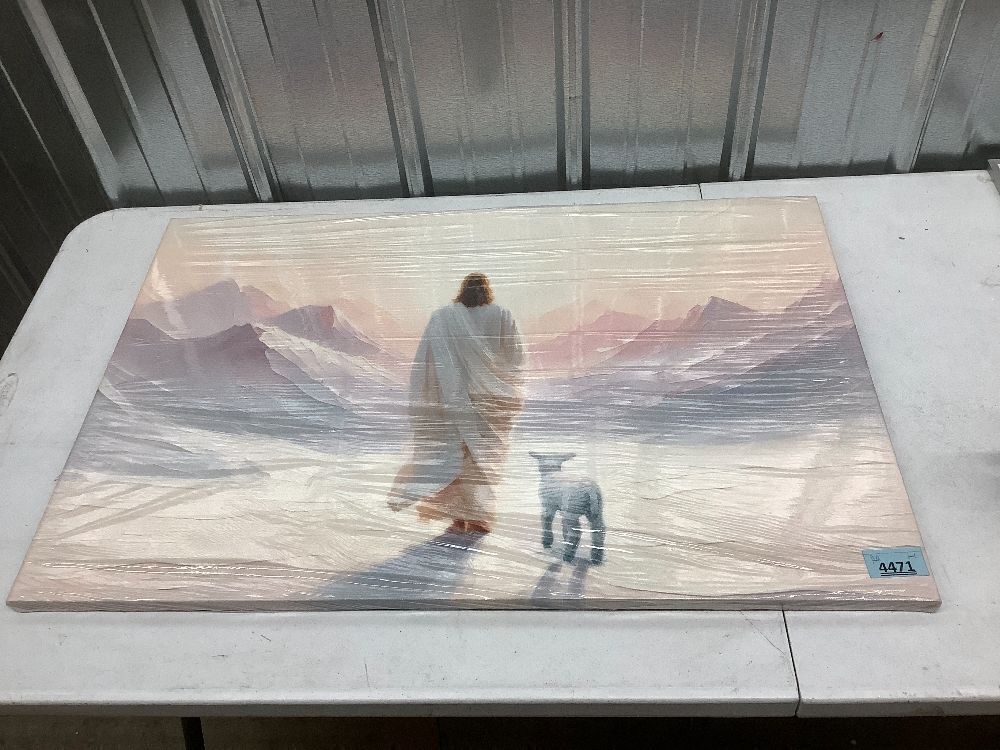 Jesus Leaves the 99 Sheep...h Decoration Ready To Hang - Image 2 - Lot 4471