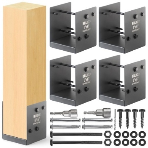 6x6 deck post base (4) - Lot 4560