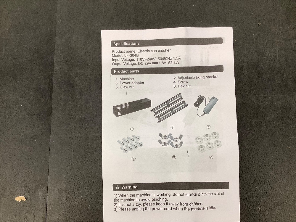 YOTAN Electric Can Crusher, 12oz - Image 3 - Lot 4562