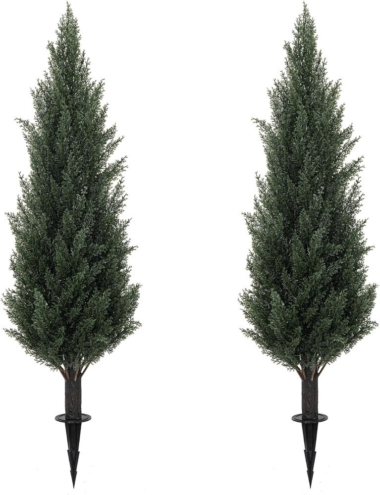 3ft artificial cedar topiary trees with ground spike - Image 1 - Lot 4565