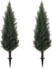 3ft artificial cedar topiary trees with ground spike - Thumbnail 1