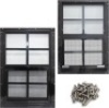 NeatiEase 2 Pack Shed Window with Black Frame, 24 x 36 Flush Mount Small Window - Thumbnail 1