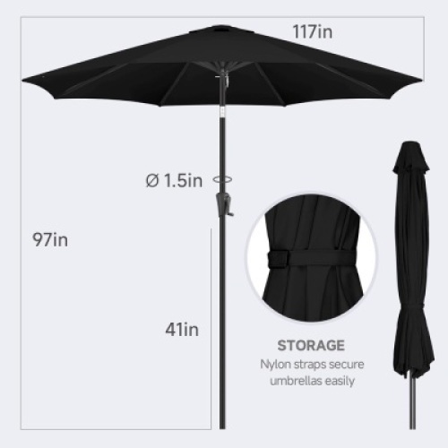 Black 10ft umbrella - Lot 4572