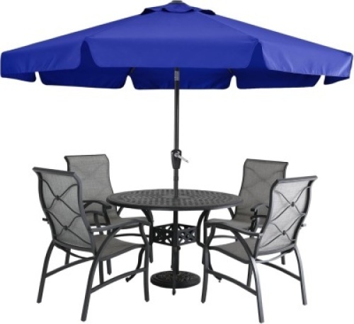 MASTERCANOPY patio umbrella 9ft -blue - Lot 4574