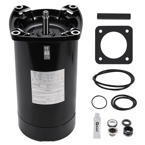 1 HP Black Submersible Steel & Copper Pool Pump Motor Kit 230/115V Replacement for Hayward Super Pump SP2607X10/A.O. Smith Electric Motor - Lot 4581