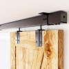 5FT Box Rail Hardware Heavy Duty Steel Sliding Barn Door Track, Ceiling Mount Kit - Thumbnail 1