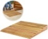 Wooden Threshold Ramp for Home Steps, 3" Rise Doorway Ramp with Non-Slip Grooves - Thumbnail 1