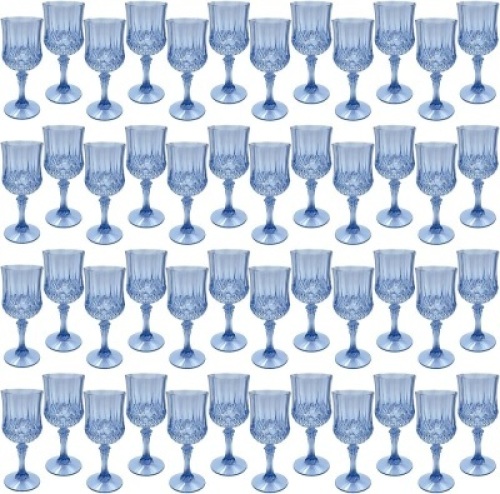 Blue Plastic Wine Glasses - 48 - Lot 4593