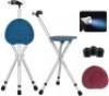 Folding cane seat sturdy lightweight adjustable handle legs - Thumbnail 1