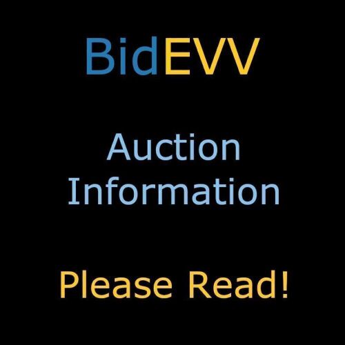 AUCTION INFORMATION - PLEASE READ! - Lot 1