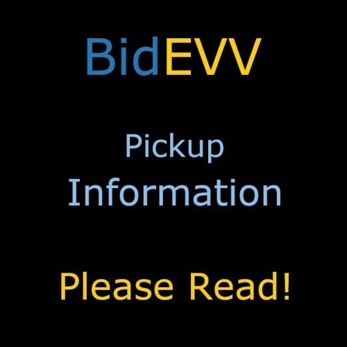 PICKUP INFORMATION - PLEASE READ! - Lot 2