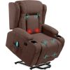 Electric Power Lift Recliner Massage Chair w/ Heat, USB Port, Cupholders - Thumbnail 1