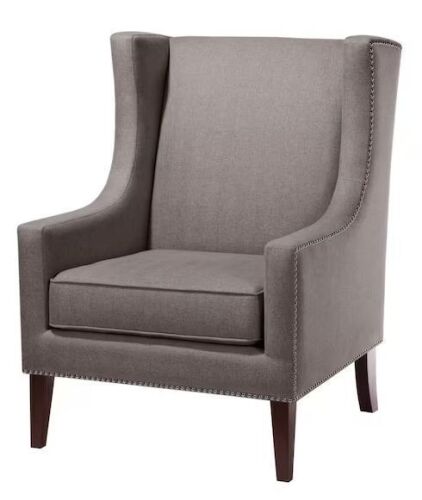 Madison Park Weston Dark Gray Wingback Chair - Lot 15
