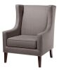 Madison Park Weston Dark Gray Wingback Chair - Thumbnail 1