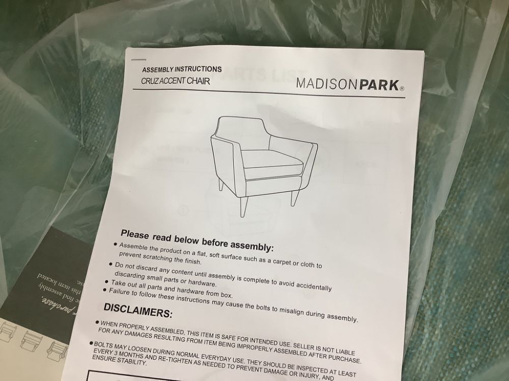 Madison Park Cruz Mid Century Accent Chair - Image 4 - Lot 18