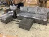 Bella Gray 6-Piece Wicker Outdoor Sectional Set with Dark Gray Cushions - Missing 2 Foot Levelers & 2 Leveler Inserts - Thumbnail 5