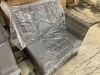 Bella Gray 6-Piece Wicker Outdoor Sectional Set with Dark Gray Cushions - Missing 2 Foot Levelers & 2 Leveler Inserts - Thumbnail 10