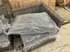 Bella Gray 6-Piece Wicker Outdoor Sectional Set with Dark Gray Cushions - Missing 2 Foot Levelers & 2 Leveler Inserts - Thumbnail 11