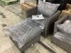 Bella Gray 6-Piece Wicker Outdoor Sectional Set with Dark Gray Cushions - Missing 2 Foot Levelers & 2 Leveler Inserts - Thumbnail 14