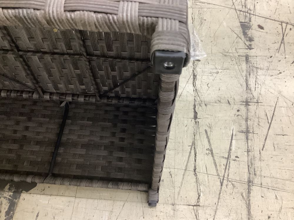 Bella Gray 6-Piece Wicker Outdoor Sectional Set with Dark Gray Cushions - Missing 2 Foot Levelers & 2 Leveler Inserts - Image 24 - Lot 27JF