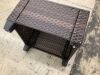 PHI VILLA Brown Rattan Wicker 4 Seat 4-Piece Steel Patio Outdoor Sectional Set - 1 Foot Broken on Ottoman - Thumbnail 11